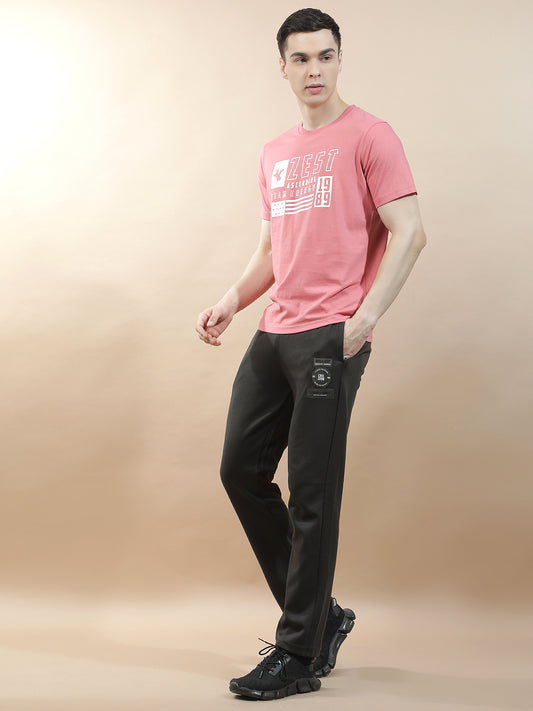 T-Shirt for Men | Breathable & Soft with Color Fastness Regular Fit Round Neck Poly Cotton Fabric Printed Pattern