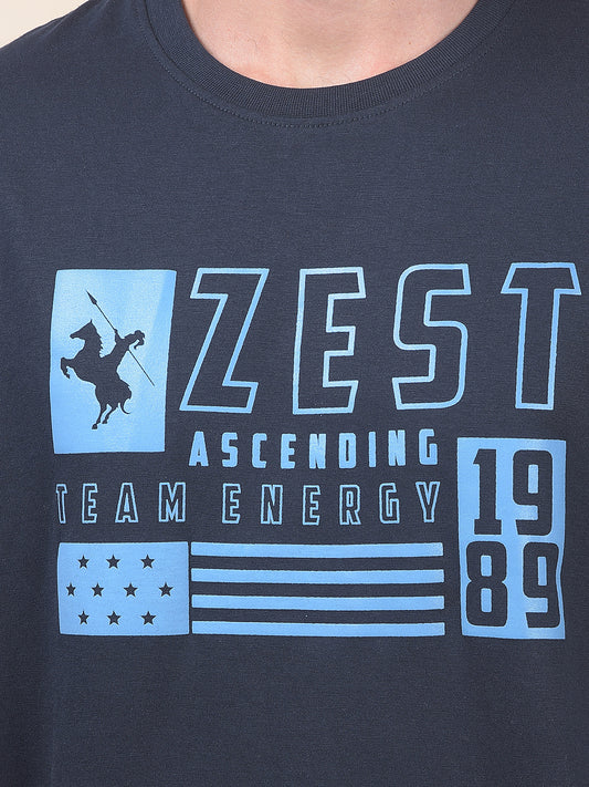 T-Shirt for Men | Breathable & Soft with Color Fastness Regular Fit Round Neck Poly Cotton Fabric Printed Pattern