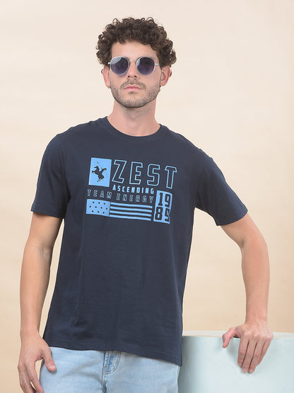 T-Shirt for Men | Breathable & Soft with Color Fastness Regular Fit Round Neck Poly Cotton Fabric Printed Pattern