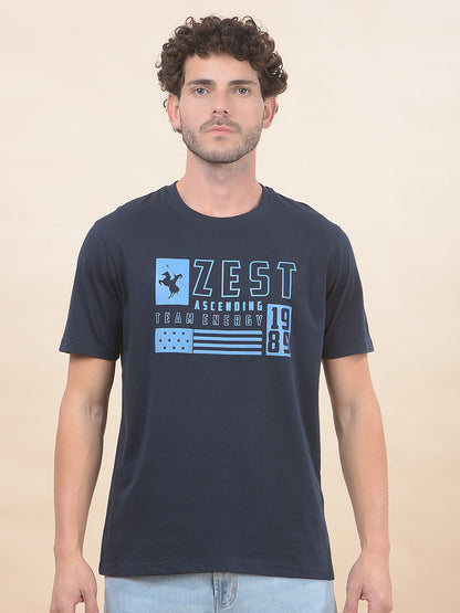T-Shirt for Men | Breathable & Soft with Color Fastness Regular Fit Round Neck Poly Cotton Fabric Printed Pattern