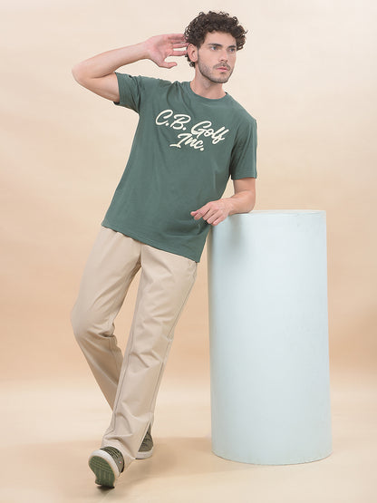 T-Shirt for Men | Breathable & Soft with Color Fastness Regular Fit Round Neck Poly Cotton Fabric Printed Pattern