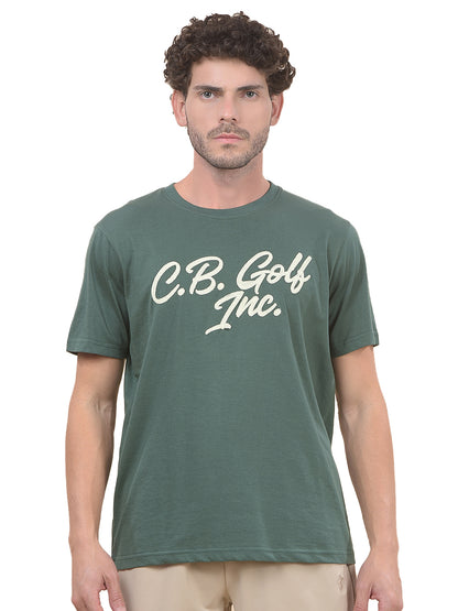 T-Shirt for Men | Breathable & Soft with Color Fastness Regular Fit Round Neck Poly Cotton Fabric Printed Pattern