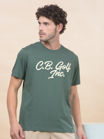 T-Shirt for Men | Breathable & Soft with Color Fastness Regular Fit Round Neck Poly Cotton Fabric Printed Pattern