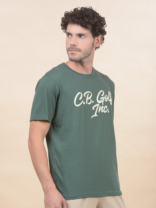 T-Shirt for Men | Breathable & Soft with Color Fastness Regular Fit Round Neck Poly Cotton Fabric Printed Pattern