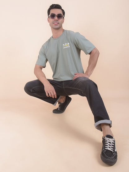 T-Shirt for Men | Breathable & Soft with Color Fastness Regular Fit Round Neck Poly Cotton Fabric Printed Pattern