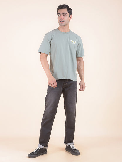 T-Shirt for Men | Breathable & Soft with Color Fastness Regular Fit Round Neck Poly Cotton Fabric Printed Pattern