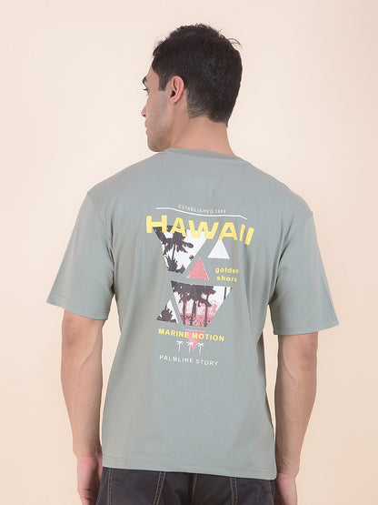 T-Shirt for Men | Breathable & Soft with Color Fastness Regular Fit Round Neck Poly Cotton Fabric Printed Pattern
