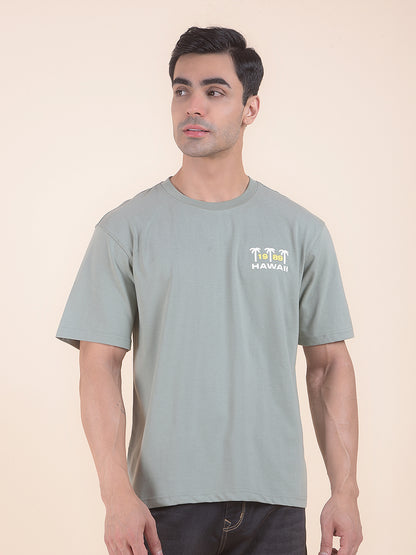 T-Shirt for Men | Breathable & Soft with Color Fastness Regular Fit Round Neck Poly Cotton Fabric Printed Pattern