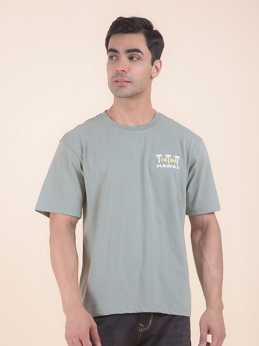 T-Shirt for Men | Breathable & Soft with Color Fastness Regular Fit Round Neck Poly Cotton Fabric Printed Pattern