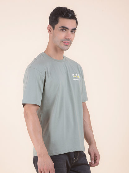 T-Shirt for Men | Breathable & Soft with Color Fastness Regular Fit Round Neck Poly Cotton Fabric Printed Pattern