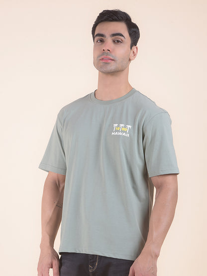 T-Shirt for Men | Breathable & Soft with Color Fastness Regular Fit Round Neck Poly Cotton Fabric Printed Pattern