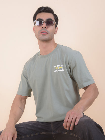 T-Shirt for Men | Breathable & Soft with Color Fastness Regular Fit Round Neck Poly Cotton Fabric Printed Pattern