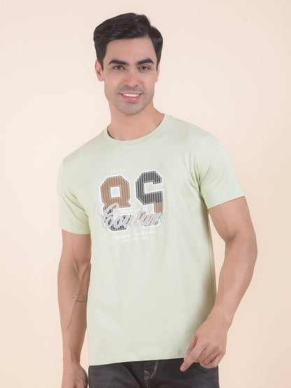 T-Shirt for Men | Breathable & Soft with Color Fastness Regular Fit Round Neck Poly Cotton Fabric Printed Pattern