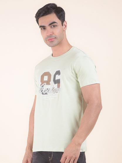 T-Shirt for Men | Breathable & Soft with Color Fastness Regular Fit Round Neck Poly Cotton Fabric Printed Pattern