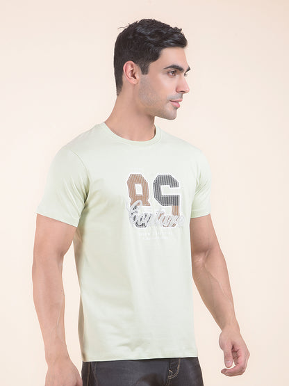 T-Shirt for Men | Breathable & Soft with Color Fastness Regular Fit Round Neck Poly Cotton Fabric Printed Pattern