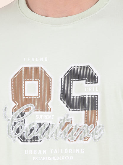 T-Shirt for Men | Breathable & Soft with Color Fastness Regular Fit Round Neck Poly Cotton Fabric Printed Pattern