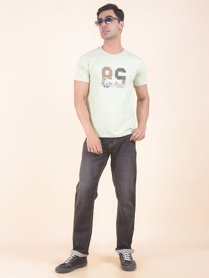 T-Shirt for Men | Breathable & Soft with Color Fastness Regular Fit Round Neck Poly Cotton Fabric Printed Pattern