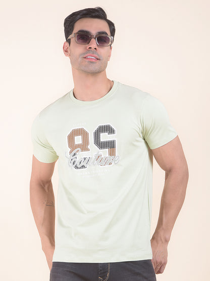 T-Shirt for Men | Breathable & Soft with Color Fastness Regular Fit Round Neck Poly Cotton Fabric Printed Pattern