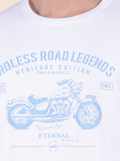 T-Shirt for Men | Breathable & Soft with Color Fastness Regular Fit Round Neck Poly Cotton Fabric Printed Pattern