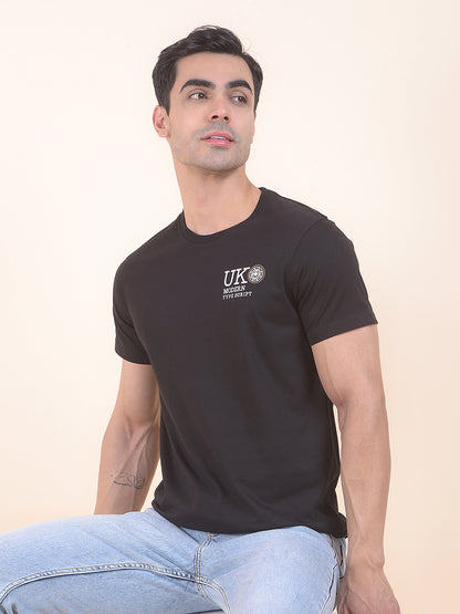 T-Shirt for Men | Breathable & Soft with Color Fastness Regular Fit Round Neck Poly Cotton Fabric Printed Pattern