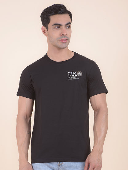 T-Shirt for Men | Breathable & Soft with Color Fastness Regular Fit Round Neck Poly Cotton Fabric Printed Pattern