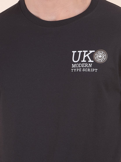 T-Shirt for Men | Breathable & Soft with Color Fastness Regular Fit Round Neck Poly Cotton Fabric Printed Pattern