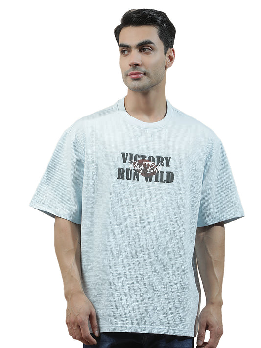 T-Shirt for Men | Breathable & Soft with Color Fastness Regular Fit Round Neck Poly Cotton Fabric Printed Pattern