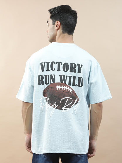 T-Shirt for Men | Breathable & Soft with Color Fastness Regular Fit Round Neck Poly Cotton Fabric Printed Pattern