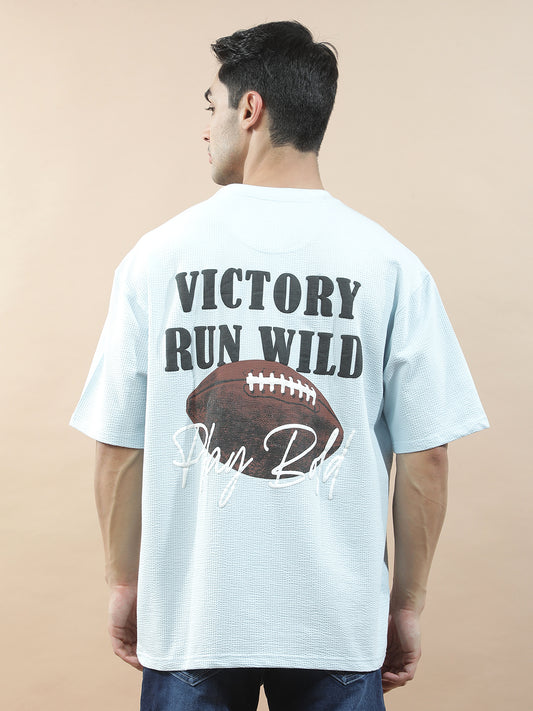 T-Shirt for Men | Breathable & Soft with Color Fastness Regular Fit Round Neck Poly Cotton Fabric Printed Pattern