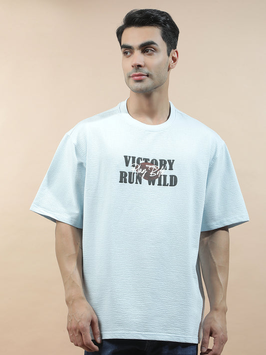 T-Shirt for Men | Breathable & Soft with Color Fastness Regular Fit Round Neck Poly Cotton Fabric Printed Pattern