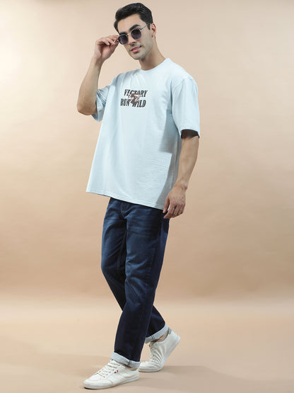 T-Shirt for Men | Breathable & Soft with Color Fastness Regular Fit Round Neck Poly Cotton Fabric Printed Pattern