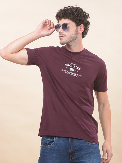 T-Shirt for Men | Breathable & Soft with Color Fastness Regular Fit Round Neck Poly Cotton Fabric Printed Pattern