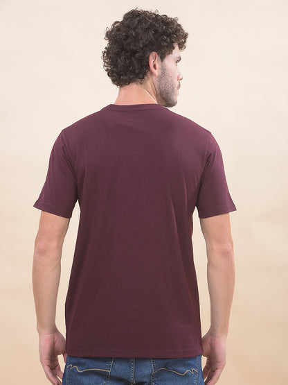 T-Shirt for Men | Breathable & Soft with Color Fastness Regular Fit Round Neck Poly Cotton Fabric Printed Pattern