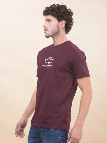 T-Shirt for Men | Breathable & Soft with Color Fastness Regular Fit Round Neck Poly Cotton Fabric Printed Pattern