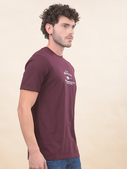 T-Shirt for Men | Breathable & Soft with Color Fastness Regular Fit Round Neck Poly Cotton Fabric Printed Pattern