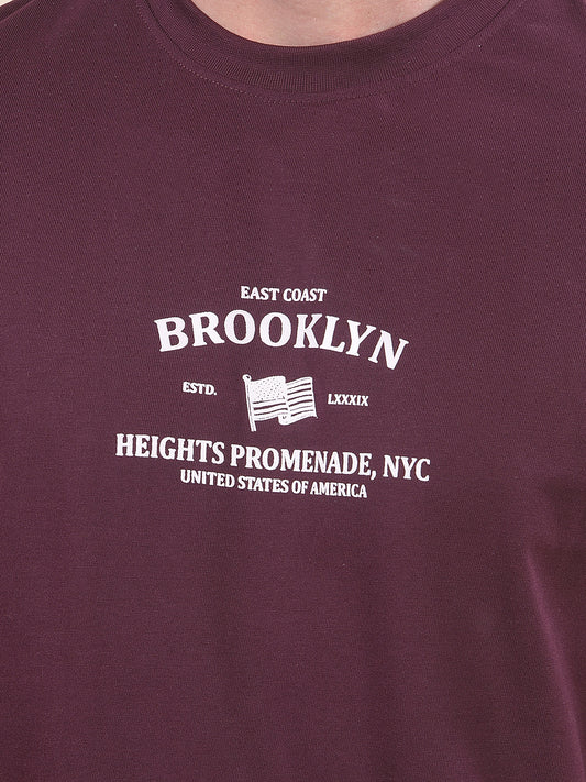 T-Shirt for Men | Breathable & Soft with Color Fastness Regular Fit Round Neck Poly Cotton Fabric Printed Pattern