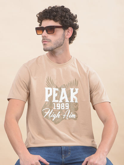 T-Shirt for Men | Breathable & Soft with Color Fastness Regular Fit Round Neck Poly Cotton Fabric Printed Pattern
