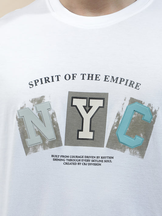 T-Shirt for Men | Breathable & Soft with Color Fastness Regular Fit Round Neck Poly Cotton Fabric Printed Pattern