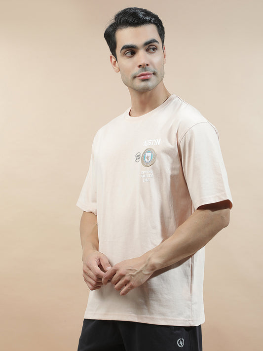 T-Shirt for Men | Breathable & Soft with Color Fastness Regular Fit Round Neck Poly Cotton Fabric Printed Pattern