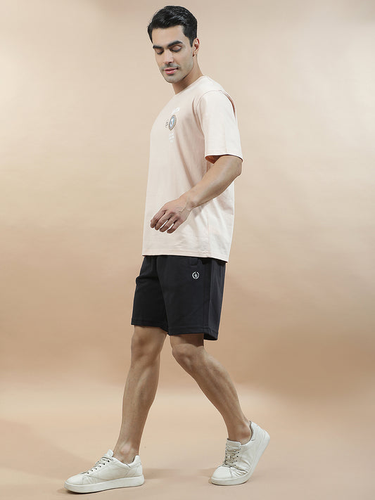 T-Shirt for Men | Breathable & Soft with Color Fastness Regular Fit Round Neck Poly Cotton Fabric Printed Pattern