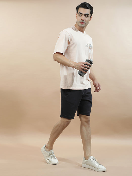 T-Shirt for Men | Breathable & Soft with Color Fastness Regular Fit Round Neck Poly Cotton Fabric Printed Pattern