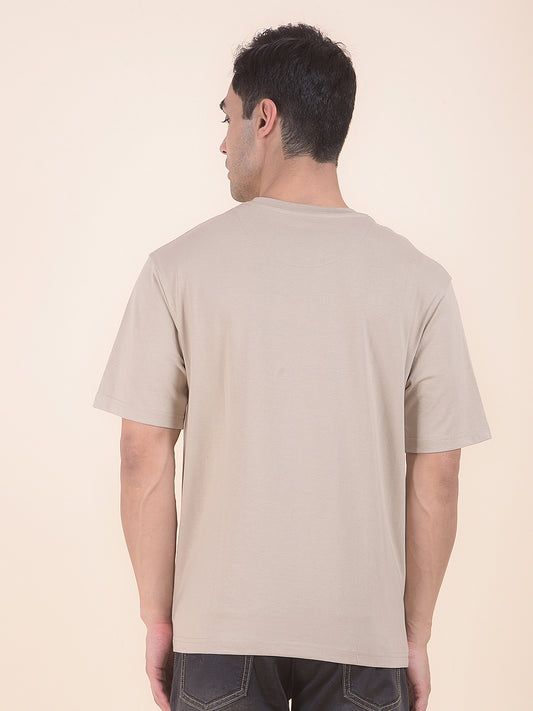 T-Shirt for Men | Breathable & Soft with Color Fastness Regular Fit Round Neck Poly Cotton Fabric Floral Print Pattern