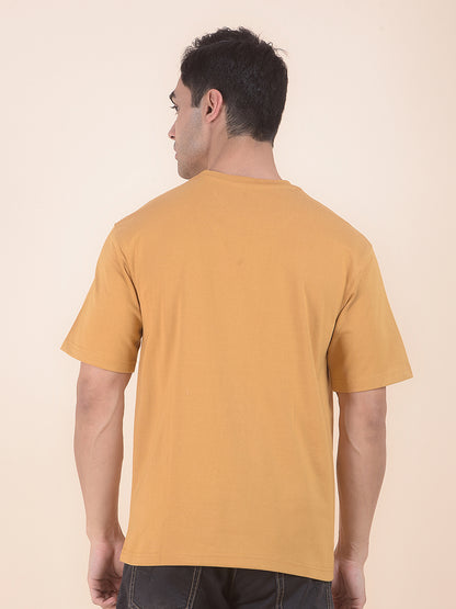 T-Shirt for Men | Breathable & Soft with Color Fastness Regular Fit Round Neck Poly Cotton Fabric Floral Print Pattern