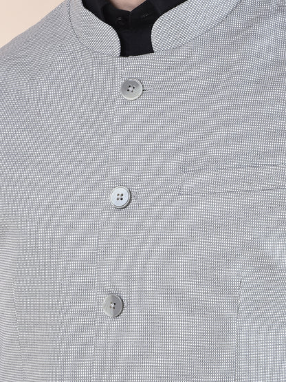 Waist Coat for Men | Premium Casual Waist Coat Regular Fit Mandarin Collar Poly Viscose Fabric Self Design Pattern