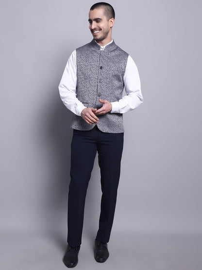 Cantabil Men Grey Waist Coat (7141528076427)