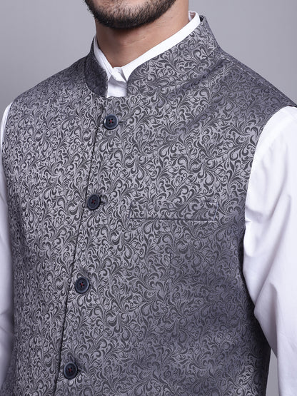 Cantabil Men Grey Waist Coat (7141528076427)