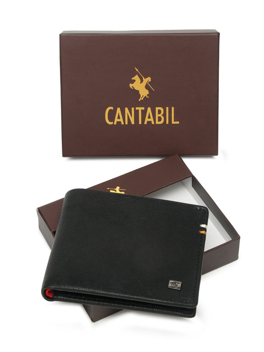 Men Black Bifold Wallet