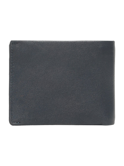 Men Navy Blue Bifold Wallet