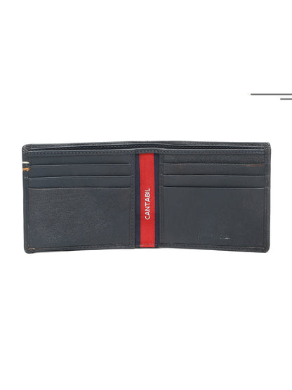 Men Navy Blue Bifold Wallet