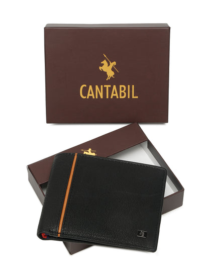 Men Black Bifold Wallet